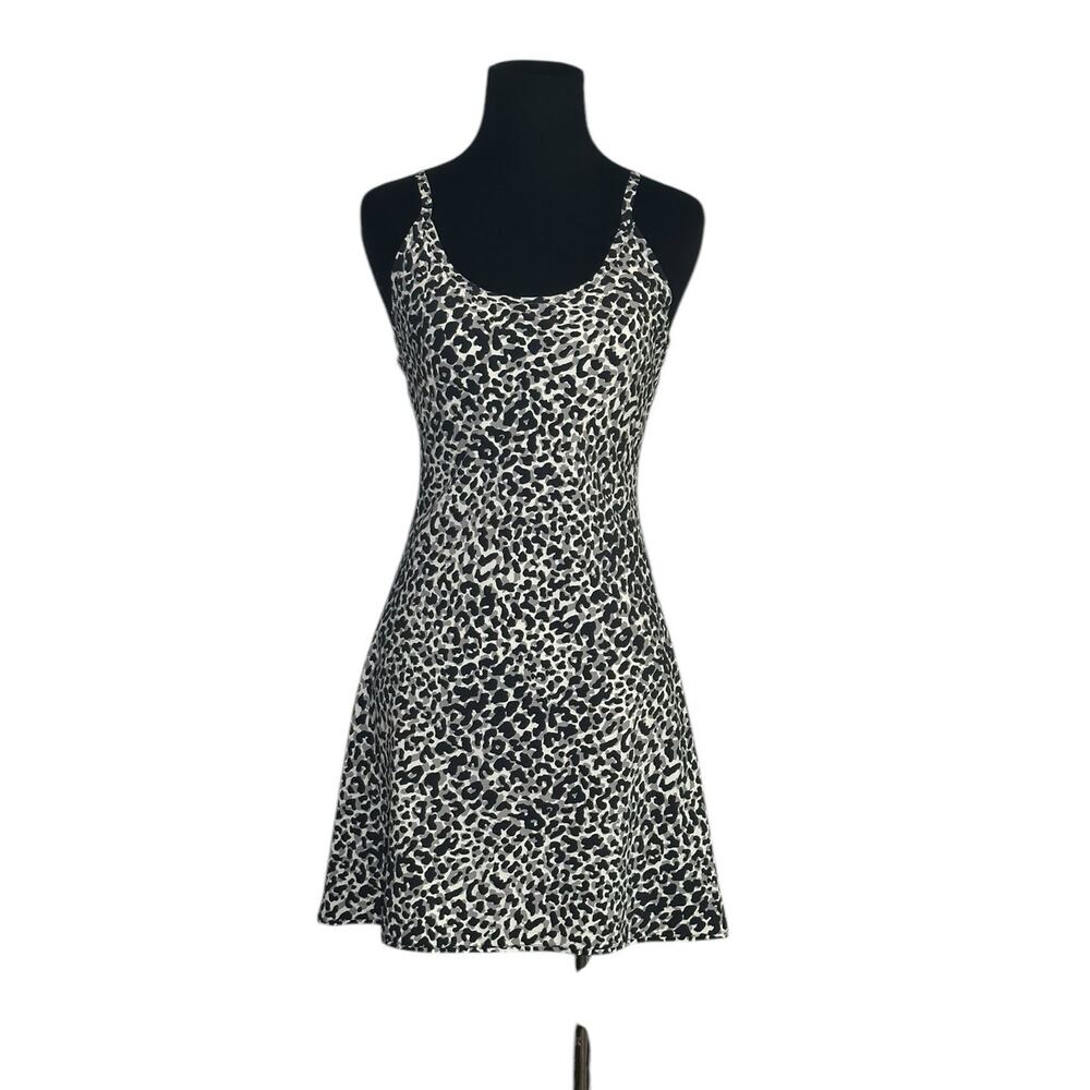 Outdoor Voices Leopard Print Built-In-Shorts Athletic Dress size XS